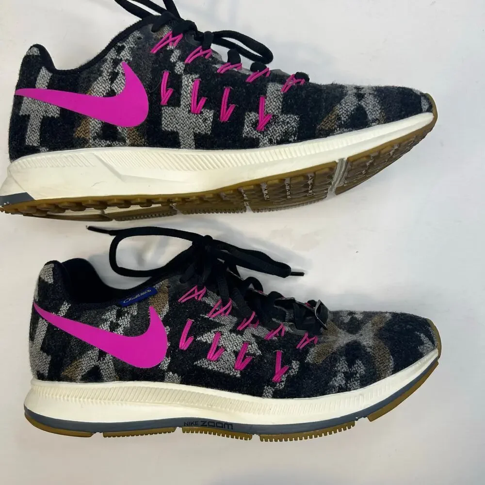 Nike women's NikeID Zoom Pegasus 33 collab pendleton aztec pattern detail size 8